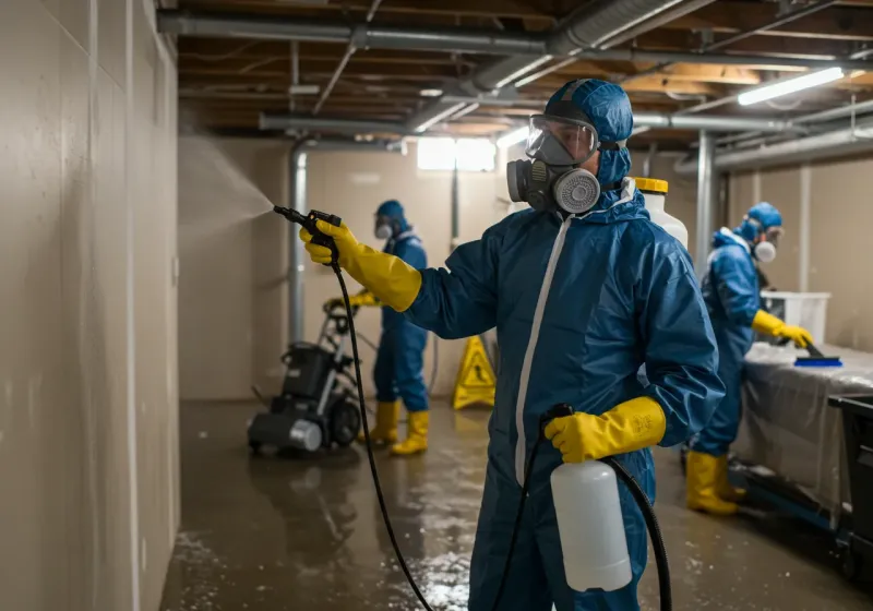 Basement Sanitization and Antimicrobial Treatment process in South Bend, WA